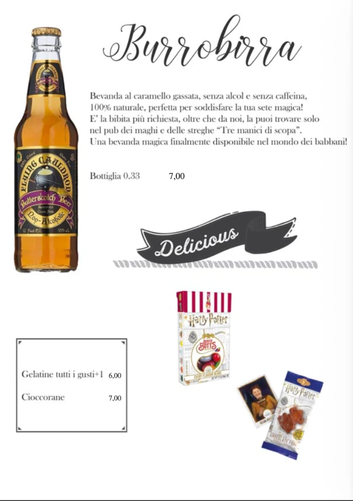 Menu | Binario Magic Pub